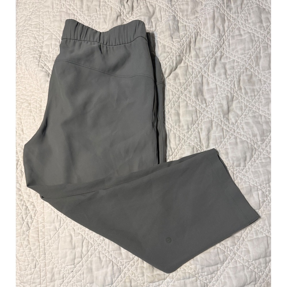 Lululemon On The Fly Crop Jogger Women Size 12 Gray Luxtreme Travel Pant